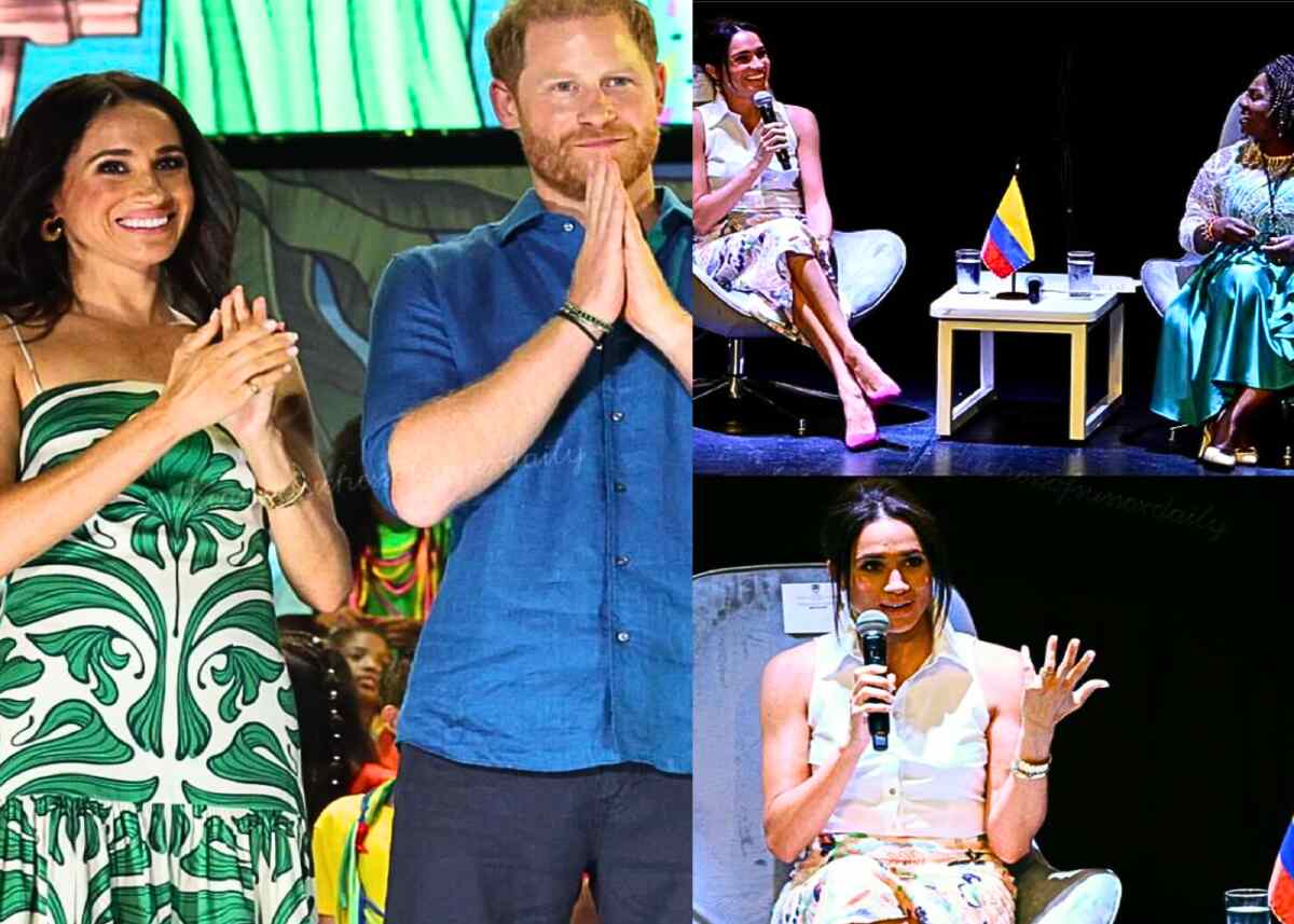 Prince Harry and Meghan Markle in Colombia. Image: Instagram via @dukeandduchessofsussexdaily